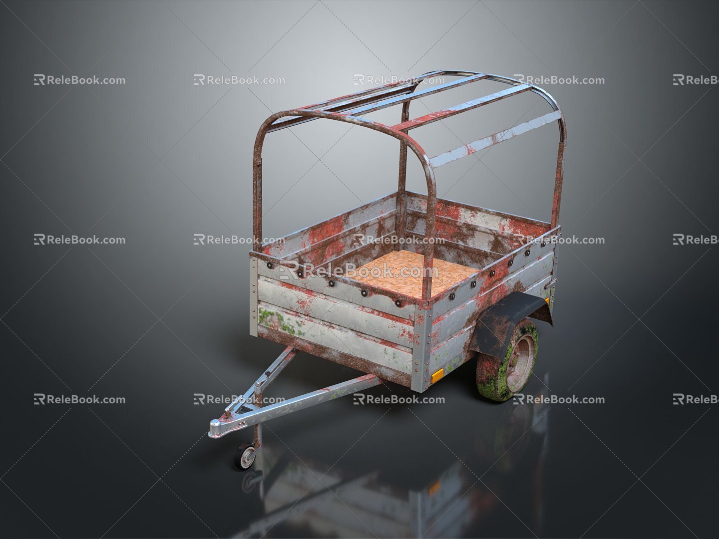 Trailer trailer trailer truck rear hanging 3d model