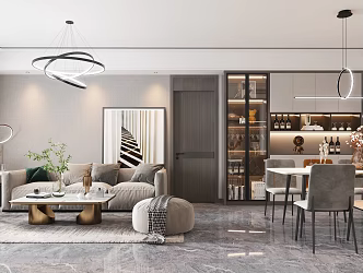 Light luxury restaurant 3d model