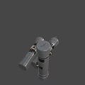 Explosive Weapon Featuring Pipe Structure Timer Display C4 Label And Wires 3d model