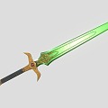 Long Sword Science Fiction Long Sword Sword Magic Weapon Fantasy Sword 3d model