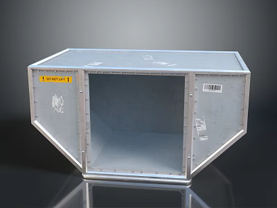 Hexagonal Metal Storage Box For Home Daily Use With Secure Lock And Durable Design 3d model