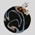 Modern Round Carpet 3d model