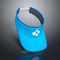 Stylish Blue Visor Hat with White Paw Print Design for Summer Sun Protection