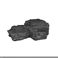Natural Gray Textured Rocks Stacked With Rough Surface And Layered Structure
