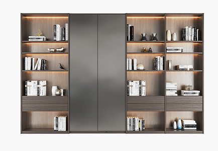 Modern bookcase 3d model