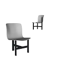 Modern White Dining Chairs With Black Legs For Sleek Contemporary Dining Space