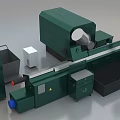 Green Modern Industrial Equipment With Control Panel Display Screen Storage Cabinets And Waste Bins