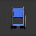 Premium Blue Medical Wheelchair with Lightweight Frame and Ergonomic Comfortable Seat