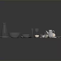 Everyday Household Essentials Including Plates Bowls Cups Pitchers Trays And Cutlery Set
