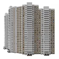 Modern High Rise Residential Building With Regularly Arranged Windows And Balconies