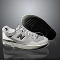 White Gray Casual Sneakers Featuring Modern Design Brand Logo And Textured Sole