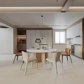 Modern table combination 3d model