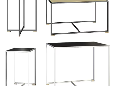 Modern Coffee Table Designs With Metal Frames And Sleek Tabletops 3d model