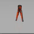 Multi functional Electric Pliers with Red and Gray Handles for Wire Stripping and Cutting Tasks 3d model