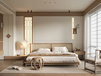New Chinese bedroom 3d model