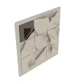 Modern Wall Decor With Sleek Panels And Abstract Patterns For Home Interior 3d model