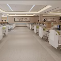 Hospital Outpatient Ward Interior With Multiple Beds And Modern Decor