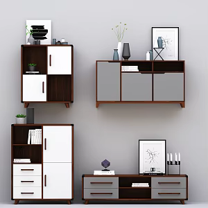 Nordic Side Cabinet TV Cabinet Side Cabinet Entrance Cabinet 3d model
