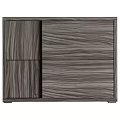 Modern Wooden Bedside Table With Dark Wood Grain And Two Drawers Storage Design