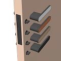 Modern Door Handle Minimalist Door Handle Invisible Door Lock Door Handle 3d model