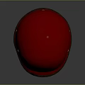 Red Tactical Weapon Helmet Made Of Leather With Stitching And Metal Rivets