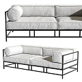 Modern double sofa 3d model