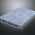 Modern Rectangular Electronic Control Panel With Textured Surface And Interface Components
