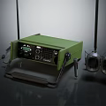 Green Portable Commercial Equipment With Control Panel Antennas And Receiver Headset For Professional Military Operations