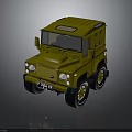 Military Green Land Rover Defender Classic Off Road Vehicle With Roof Rack