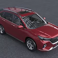 Red Modern SUV With Sleek Body Design Roof Rack And Front Grille 3d model