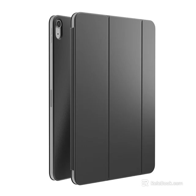 Modern Black Tablet Case With Foldable Slim Hard Shell Protective Design 3d model