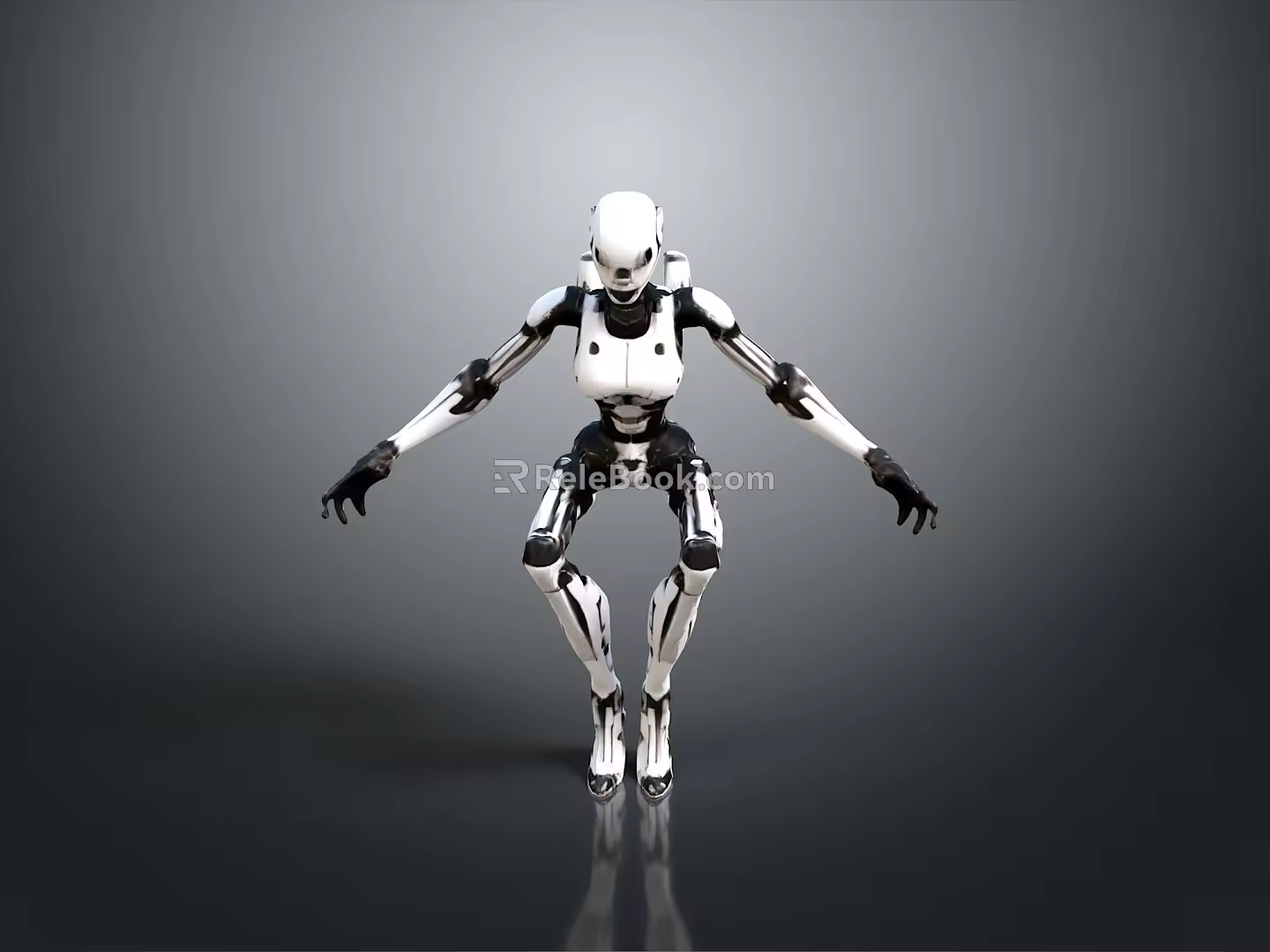 Industrial Robot Single Wheel Robot Double Wheel Robot Assistant Small Robot 3d model
