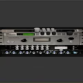 Professional Electronic Audio Mixer With Digital Display Control Panel Knobs And Faders