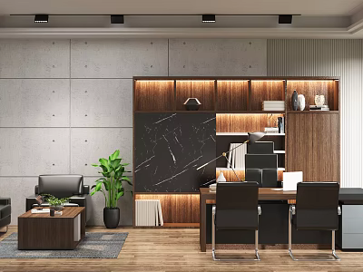 Modern Office Flat Office 3d model