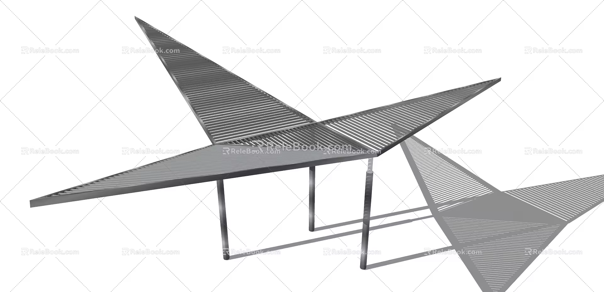 Modern gallery structure 3d model