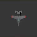 SAHINBABA Gray Fighter Jet Model Airplane With Red Wing Tips And Landing Gear