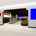 Modern Specialty Store Interior Design With Wooden Shelves And Display Counters