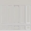 White Gypsum Molding With Elegant Ornate Patterns For Interior Wall Decor 3d model