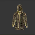 Gray Zip Up Hoodie With Modern Design And Long Sleeve Casual Style