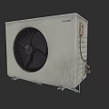FLEXCOOL Air Conditioner Fan Outdoor Unit White With Large Black Fan Blade And Metal Stand