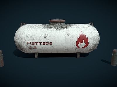 Industrial LOFT Gas Tank Storage Tank 3d model