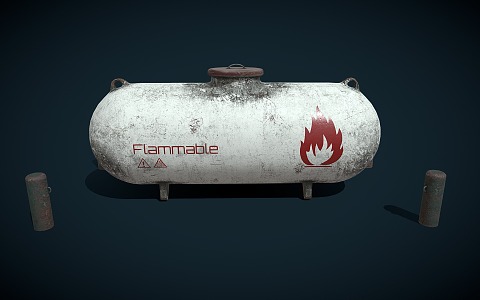 Industrial LOFT Gas Tank Storage Tank 3d model