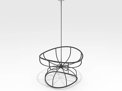 Modern Black Metal Chandelier With Geometric Design Layered Structure And Sleek Lines 3d model