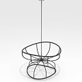 Modern Black Metal Chandelier With Geometric Design Layered Structure And Sleek Lines
