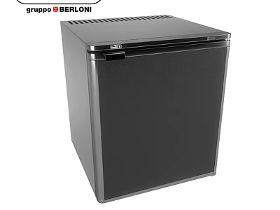 Black Compact Mini Fridge For Kitchen Use As Essential Cookware Appliance 3d model