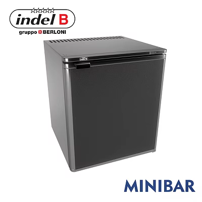 Black Compact Mini Fridge For Kitchen Use As Essential Cookware Appliance 3d model