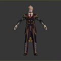 Animated Character Bald Head Bow Tie Purple Outfit Yellow Accents Mechanical Arms
