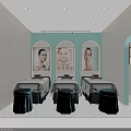 Modern Beauty Hair Salon Interior With Comfortable Seating And Decorative Elements