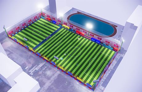 modern football stadium 3d model