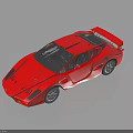 Red Sports Car With Sleek Aerodynamic Design Rear Spoiler And Shiny Exterior